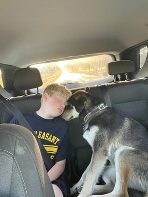 Bentley and his dog Ida