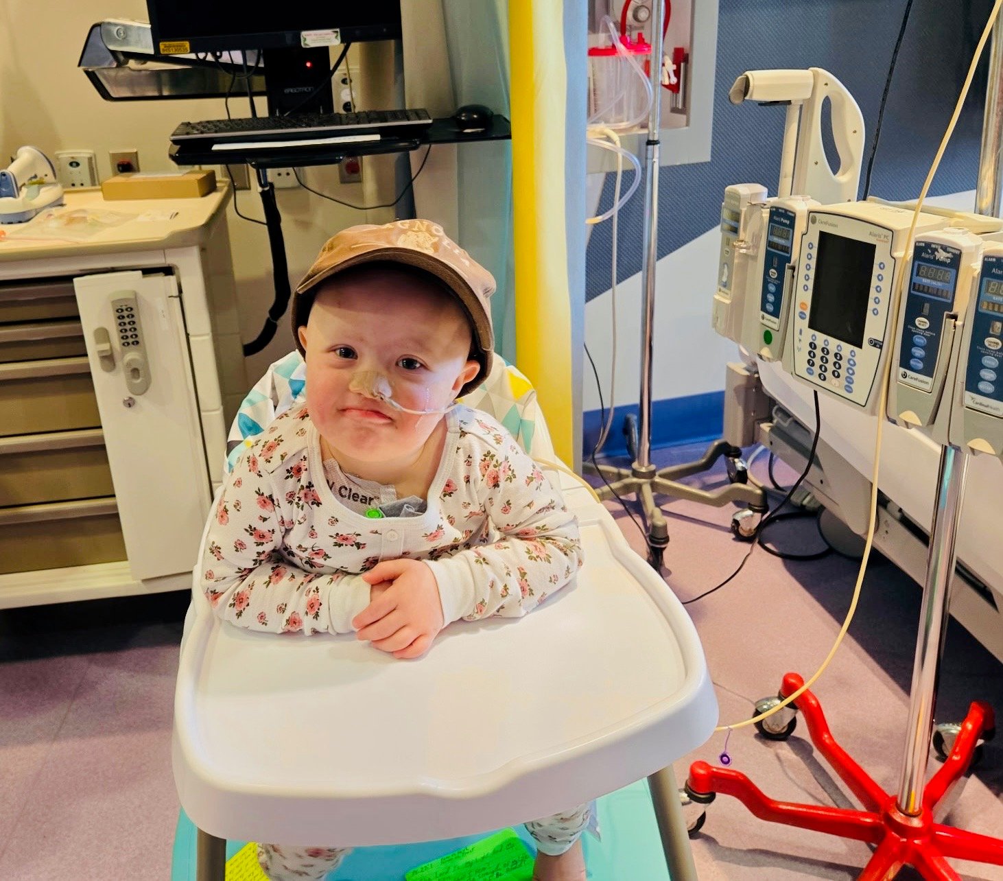 Kayla highchair in hospital