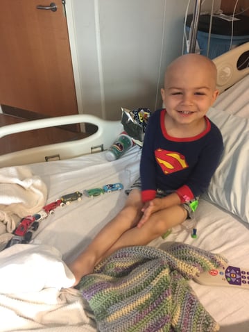 Little River no hair smiling