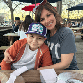 River and his mom when he is older