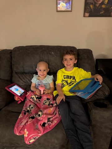 Sophie and brother