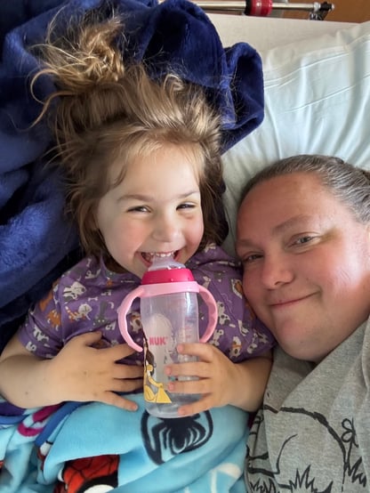 Sophie and mom hospital