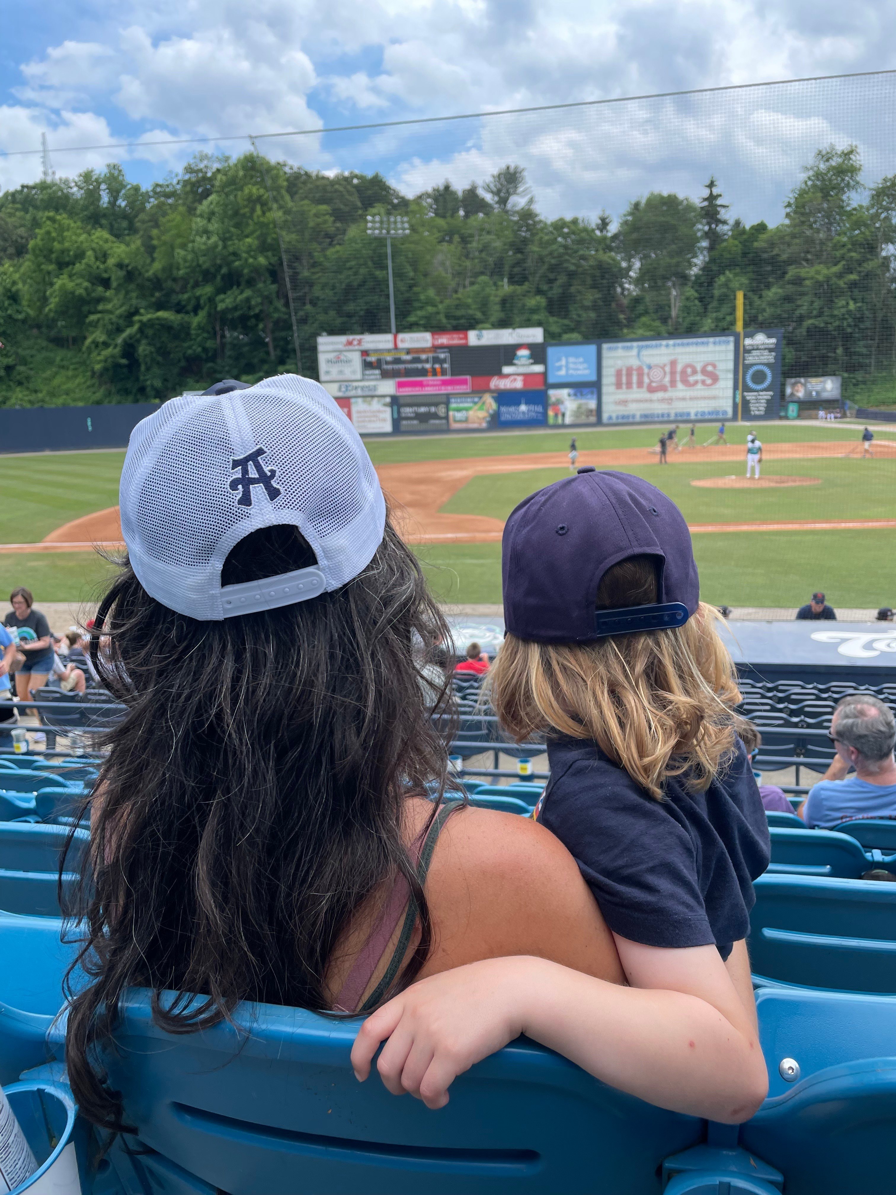 Toby and mom baseball