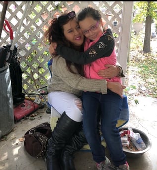 Cambria and mom little girl