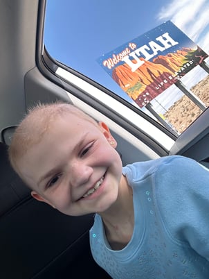 All-Star Jade, a girl who faced cancer with the "Welcome to Utah" sign.