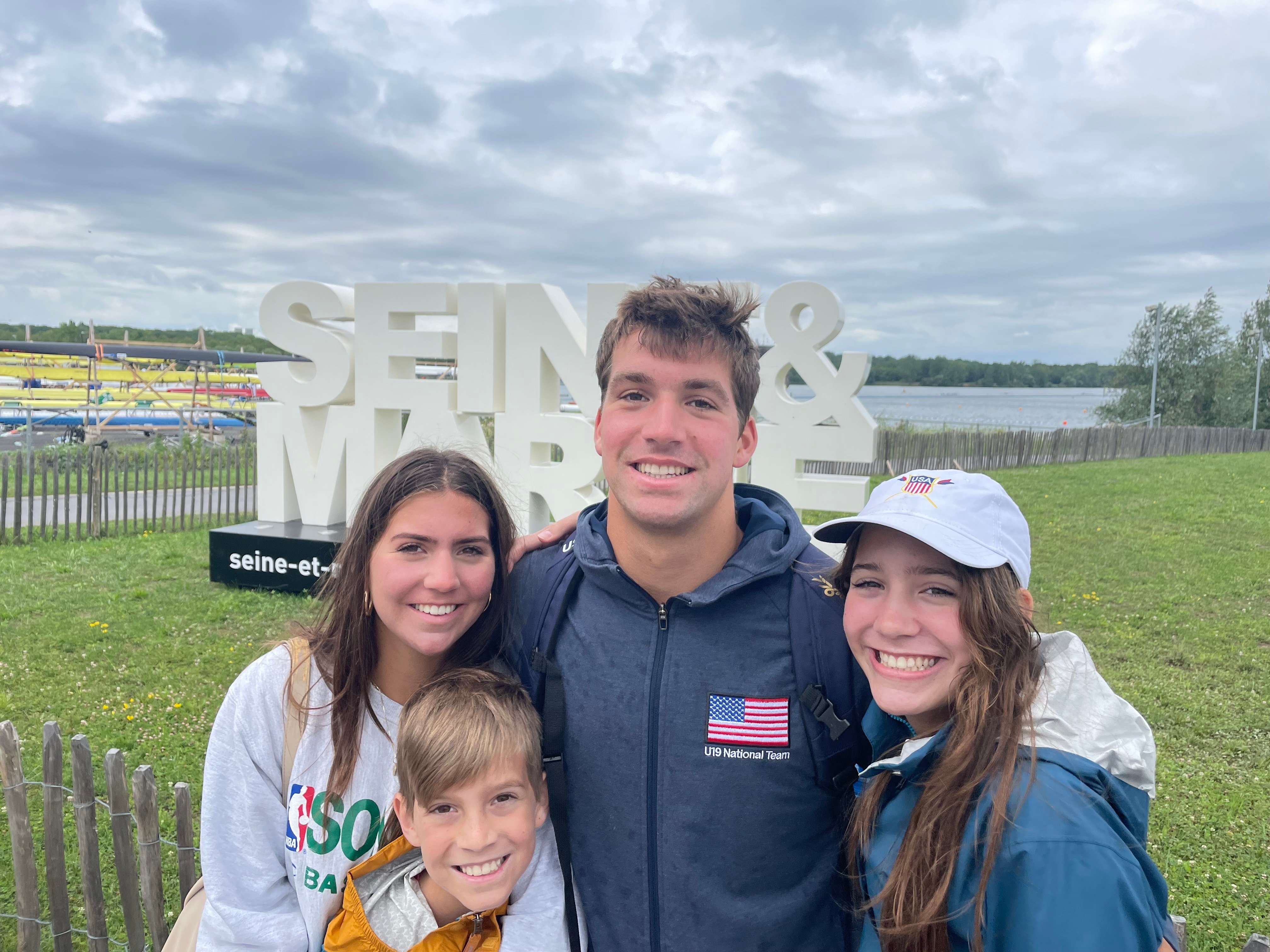 John and siblings World Rowing Championships Under 19s with siblings