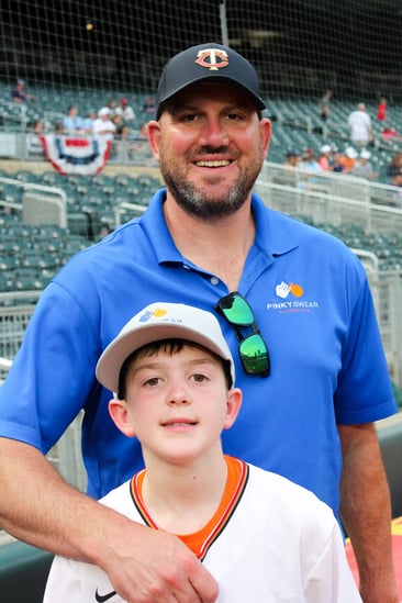 Jeff and his son Alex, who has fought cancer twice