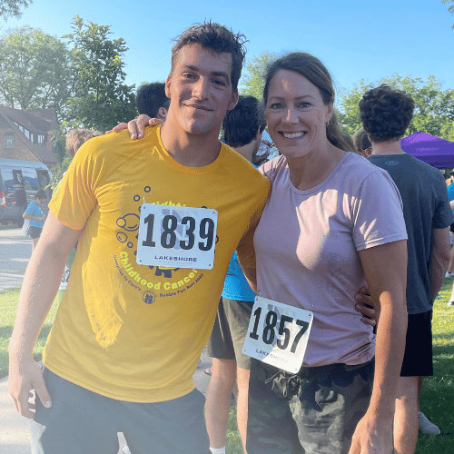 All-Star John with his Mom after a race