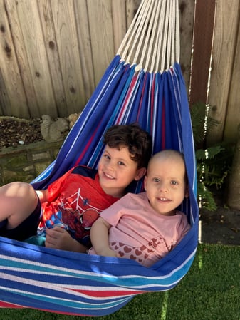 Nora and brother hammock