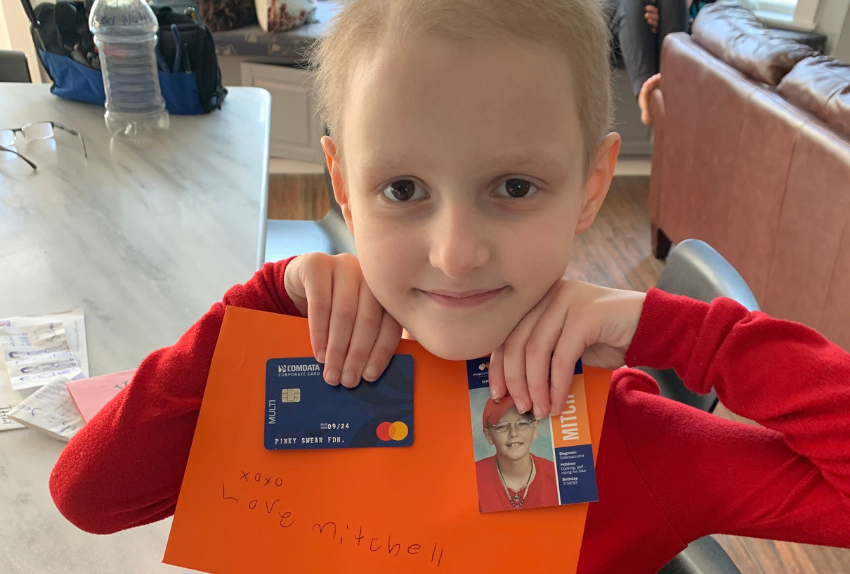 All-Star Anne with her Orange Envelope and gift card