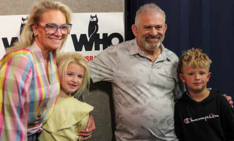 Simon and April, of Newsradio 1040 WHO Radio with a Pinky Swear All-Star boy and his sister