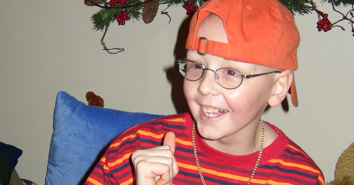 Pinky Swear's founder, Mitch before he passed away from osteosarcoma.