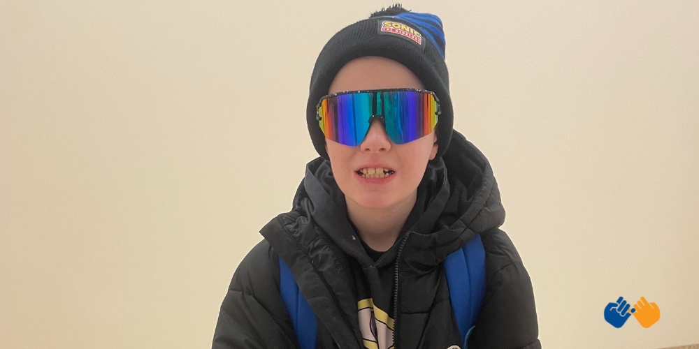 All-Star Bentley, a boy who has faced cancer and has been supported by Pinky Swear Foundation